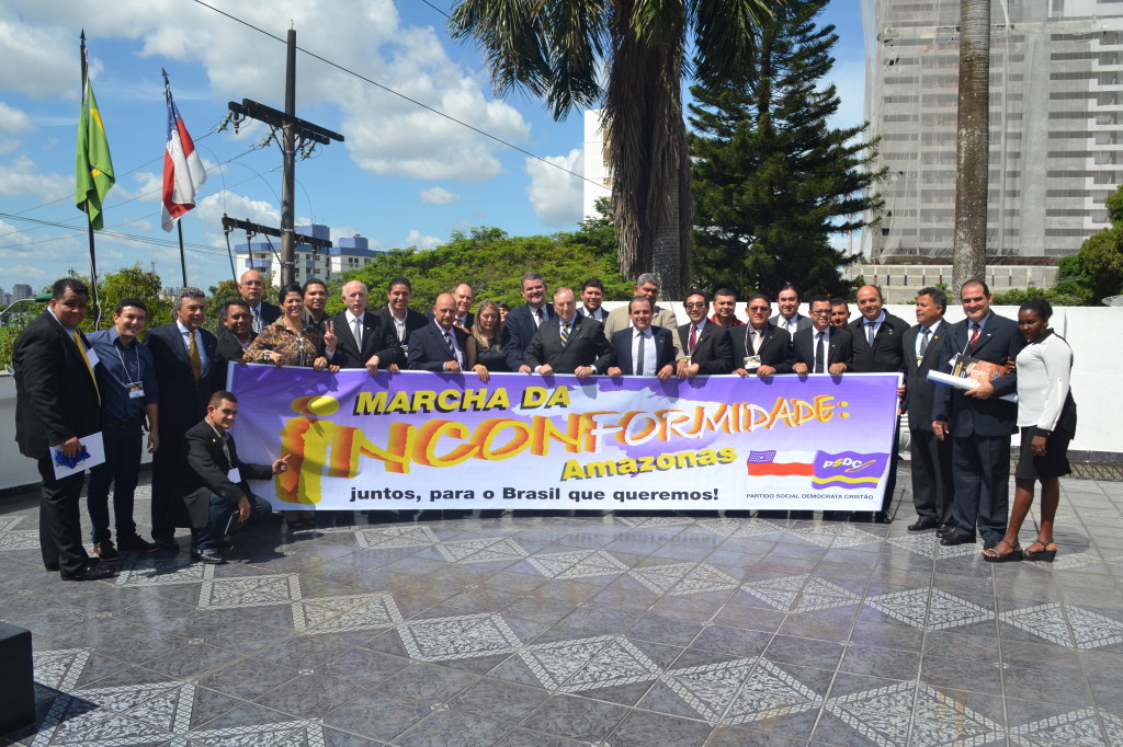 A Marcha da Inconformidade na reunião de lideranças Democratas Cristãs de todo o Brasil na cidade de Manaus, no Amazonas.